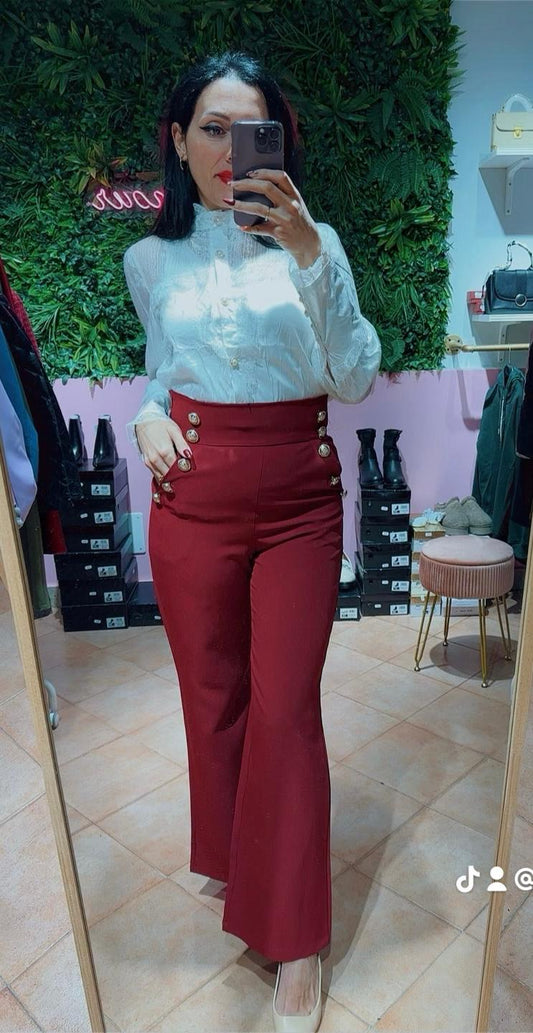 CAMICIA CON BOTTONI IN PERLE